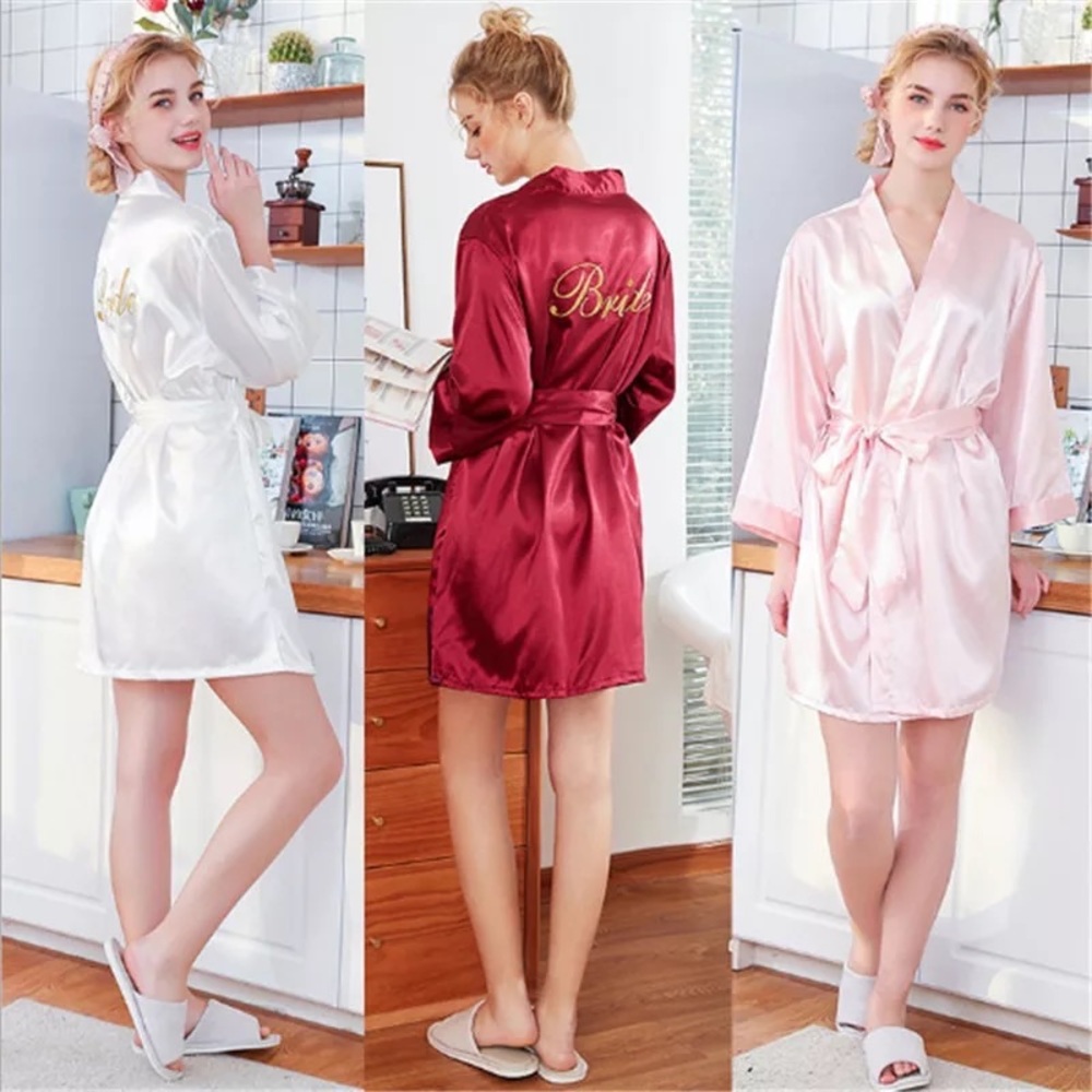 Team Bride 1pc Bride To Be Bathrobe Morning Gown Hen Party Bachelor Party Bride